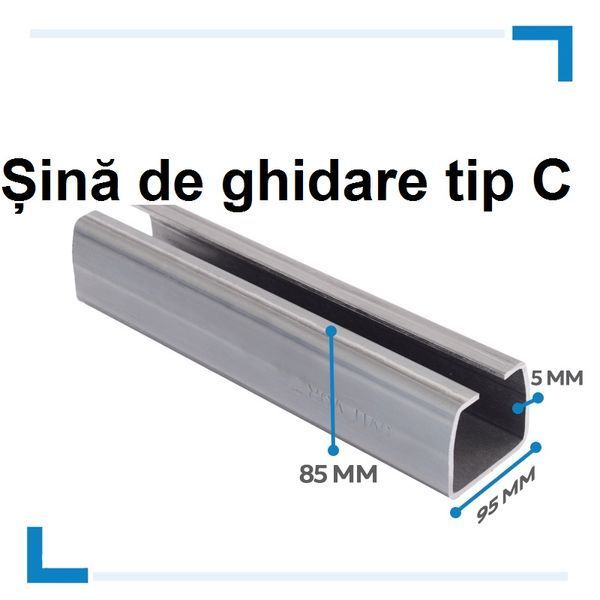 Șină de ghidare &icirc;n formă de C 3m (Gospodar 800) 00019 foto